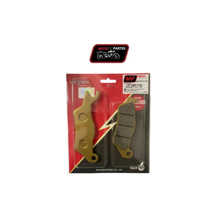 Pastillas de freno Gixxer 150 Delantera Vitrix