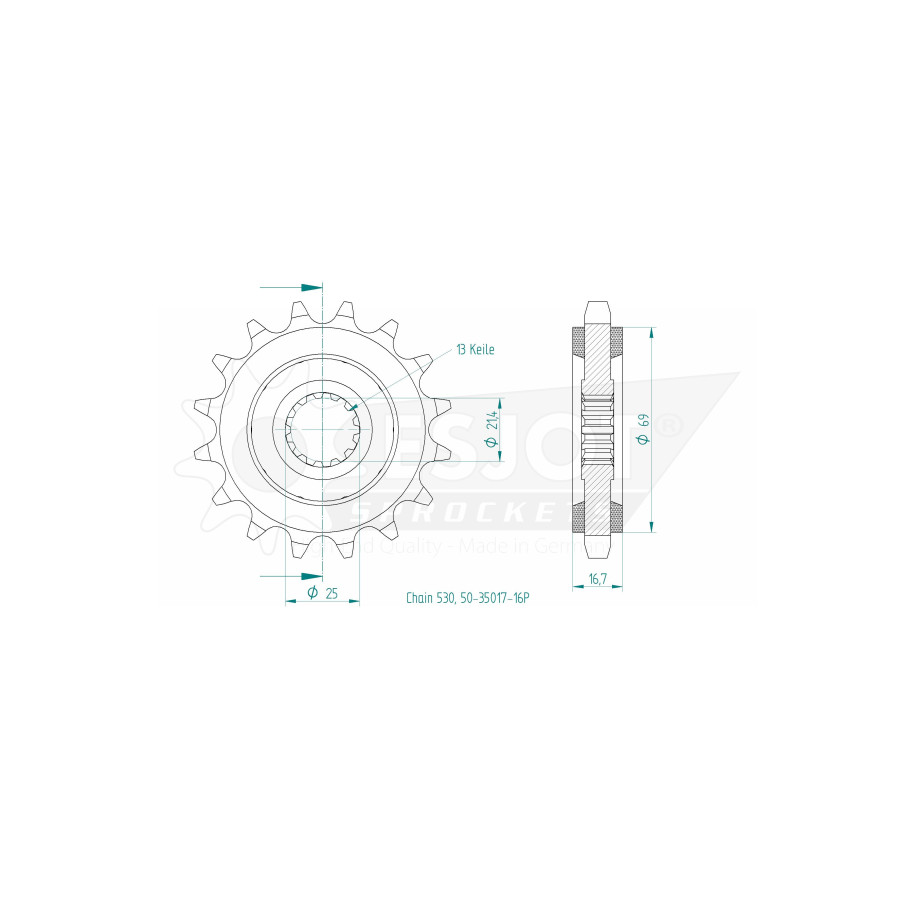 FAZER 600 - ESJOT - Kit de Arrastre YAMAHA