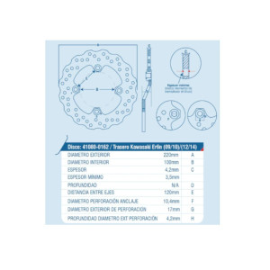ER6N- DISCO FRENO TRASERO
