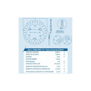 Z250 SL - DISCO FRENO TRASERO